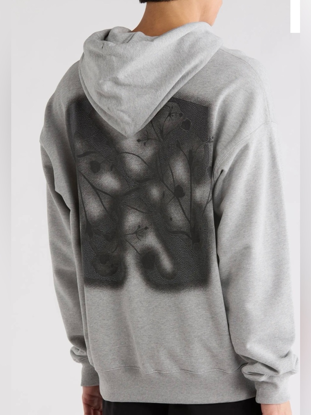 NWT Men’s Off-White Flower Arrow Skate Hoodie | Gray | size medium